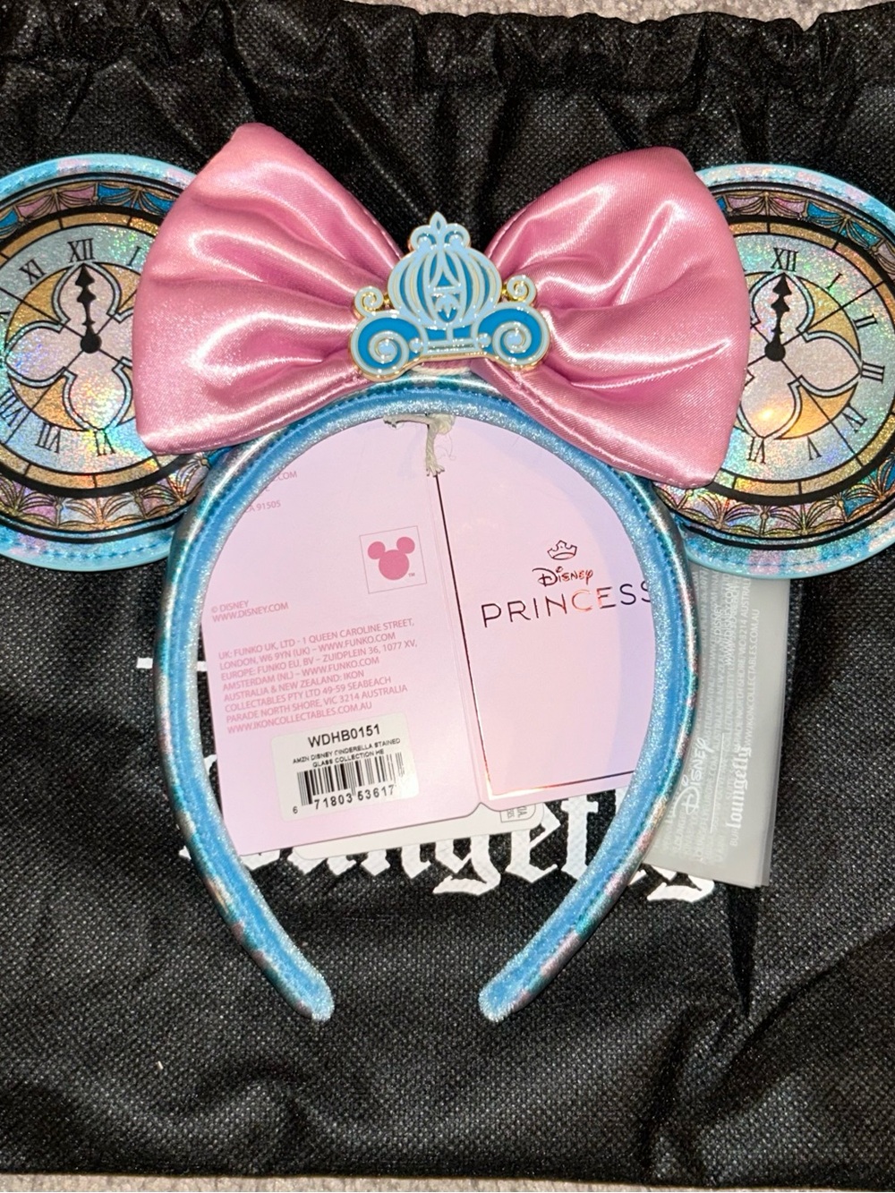NWT Loungefly Stained Glass Cinderella Ears- Amazon Exclusive